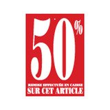 Étiquettes -50% - Étiquettes à trou Soldes