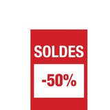 Affiche Soldes -50%