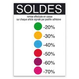 Affiche Soldes code couleurs