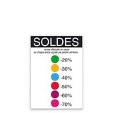 Affiche Soldes code couleurs