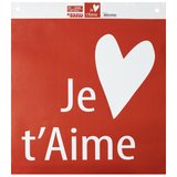 Affiche carrée Je t'aime - Affiches St Valentin