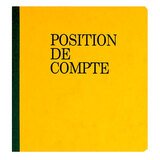 Cahier piqure Position de compte - Comptabilité