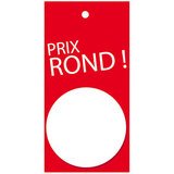 Étiquettes à trou prix rond - Étiquettes à trou