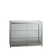 Vitrine verre trempé - Vitrines alu tablettes réglables