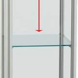 Étagère en verre pour code 219400 - Vitrines alu tablettes réglables