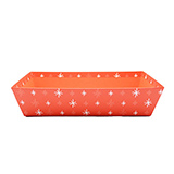 Corbeilles carton avec étoiles - rouge / blanc - L 33 x P 20 - Corbeilles carton