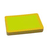 Étiquettes carton indélébiles jaune fluo liseré rouge 6 x 4 