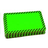 Étiquettes carton indélébiles vert fluo liseré noir 6 x 4 cm - Cartons indélébiles