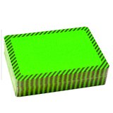 Étiquettes carton indélébiles vert fluo liseré noir 8 x 6 cm