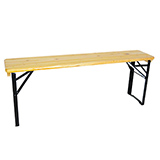 Banc pliant brasserie L 116 cm