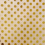 Papier cadeau kraft brun - Pois or - Neige scintillante