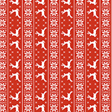 Papier cadeau Jacquard rouge et blanc - Papiers cadeaux de Noël