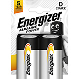 Piles alcalines LR20 D Energizer power  - Piles