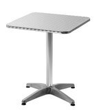 Table carrée en inox