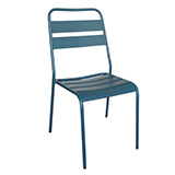 Chaise métal - bleu foncé