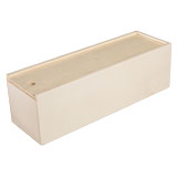 Coffret bois avec couvercle coulissant - 1 bouteille - 10,8 x 33,5 cm