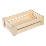 Caisses en bois naturel - L 27.5 + P 17.5 x H 7 cm