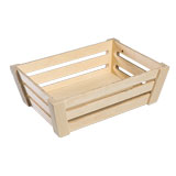 Caisses en bois naturel - L 28.5 + P 21 x H 9 cm