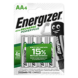 Piles rechargeables LR06 AA Energizer power plus