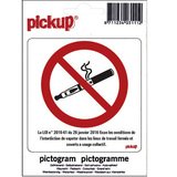 Pictogramme adhésif  Interdiction de vapoter - Plaques PVC