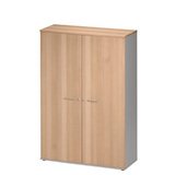 Armoire 2 portes 4 étagères métalliques - Bureaux Jazz