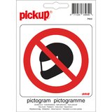 Pictogramme adhésif interdiction de porter un casque - Vinyles adhésifs