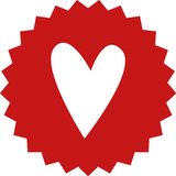 Étiquettes cadeaux adhésives Coeur - Étiquettes cadeaux St Valentin