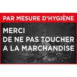 Pancarte Ne pas toucher à la marchandise - Affiches Informations COVID