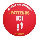 Stickers de sol J'attends ici. - Encaissement, Sécurité