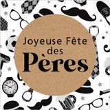 Étiquettes cadeaux adhésives Joyeuse Fête des Pères - Bolducs et Etiquettes Fête des Pères