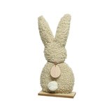 Lapin sur socle bois - Décors de Pâques