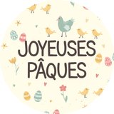 Etiquettes adhésives Joyeuses Pâques - Emballage Pâques