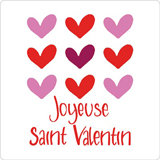 Étiquettes cadeaux adhésives Joyeuse Saint Valentin