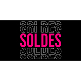 Affiche horizontale Soldes Noir et Fuchsia