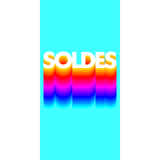 Affiche verticale Soldes Arc-en-ciel - Affiches Soldes