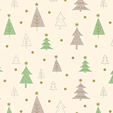 Papier cadeau Sapins - 70 cm x 50 m - Hiver au cottage