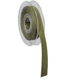 Ruban velours vert olive 15 mm x 7 m - Hiver au cottage