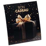 Bons cadeaux Cadeau de Noël avec noeud noir et or + enveloppe - Réveillon