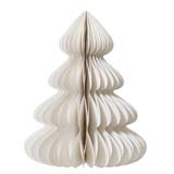 Sapin en papier accordéon - Blanc - H 60 cm - Décors en carton