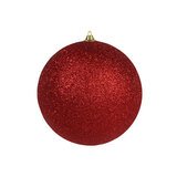 Boule de Noël - rouge pailleté - ø 13,5 cm