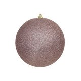 Boule de Noël - rose pailleté - ø 13,5 cm