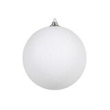 Boule de Noël - blanc pailleté - ø 18 cm - Boules et étoiles pailletées