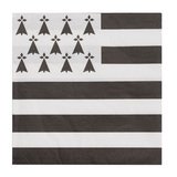 Serviettes ouate Drapeau Breton - 40 x 40 cm - Serviettes en papier