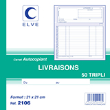 Bon de livraison, tripli - Livraisons