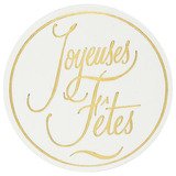 Étiquettes cadeaux adhésives Joyeuses Fêtes