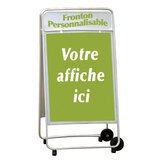 Chevalet porte-affiche repliable double face - Stop trottoir