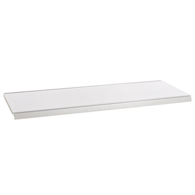 Tablette tôle monobloc - Ligne Store blanc pas de 50 mm