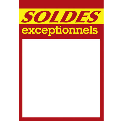 Cartons Soldes exceptionnels - Affiches Soldes