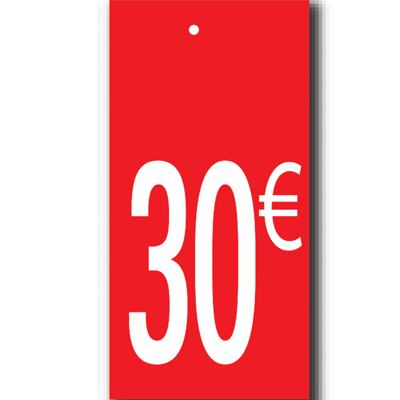 Étiquettes à trou 30 € - Affiches et Étiquettes promo Journées Françaises