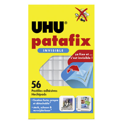 Patafix, 56 pastilles invisibles - Double face, patafix, velcro